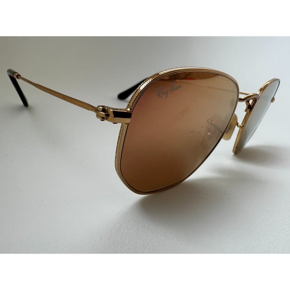 Ray Ban Sunglasses RB3548N 001/Z2 51mm HEXAGONAL FLAT LENSES Copper Gold - Picture 7 of 16